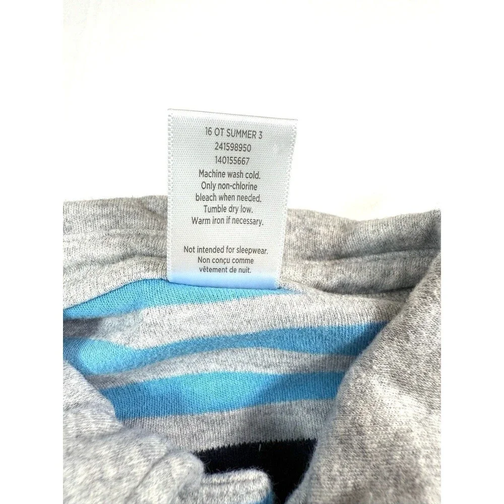 GYMBOREE Baby Boys Striped Polo Bodysuit 18-24 Months Blue‎ Gray